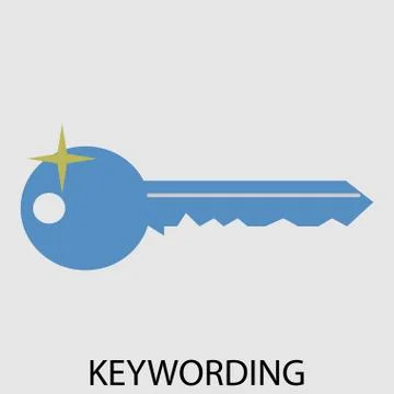 Keywording icon flat design 스톡 일러스트