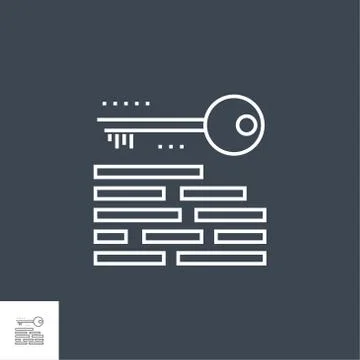 Keywording Line Icon Stock Illustration