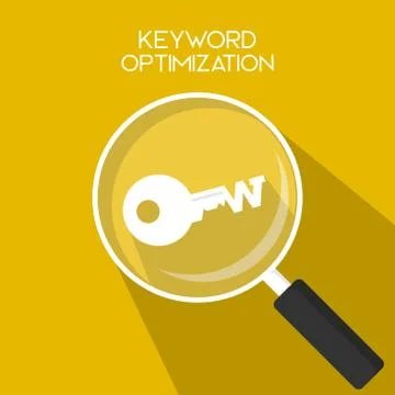 Keywording optimization SEO keyword research engine  icon Stock Illustration