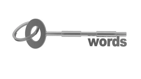 Keywords, 3d key concept Stock Illustration