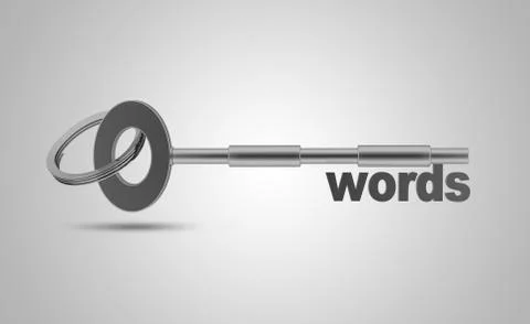 Keywords, 3d key concept Stock Illustration