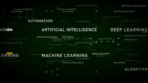 Keywords Artificial Intelligence Green Stock Footage 75845294