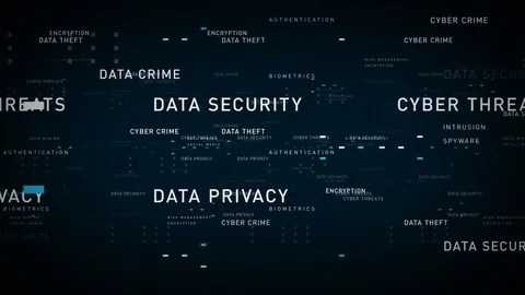 Keywords Data Security Blue Stock Footage 75845700
