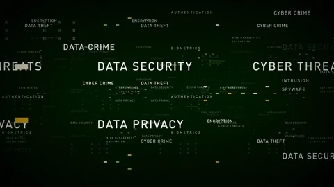 Keywords Data Security Green Stock Footage 75845709