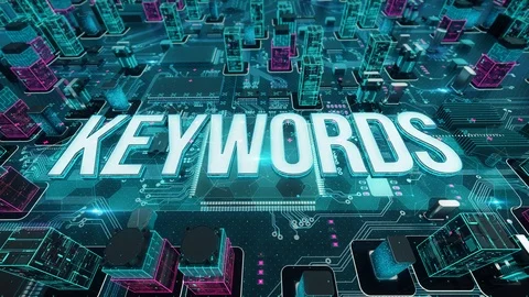 Keywords with digital technology concept Stock Footage 104633519