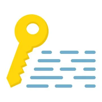 Keywords flat icon, seo and development Illustrazione stock