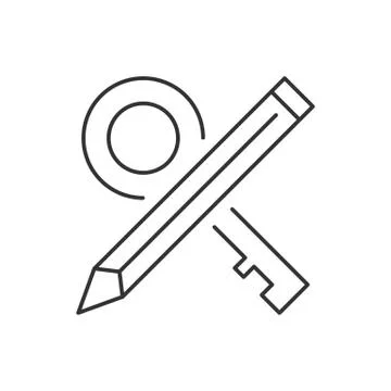 Keywords linear icon on white background. Vector illustration Stock Illustration