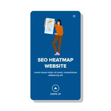Keywords seo heatmap website vector Stock Illustration