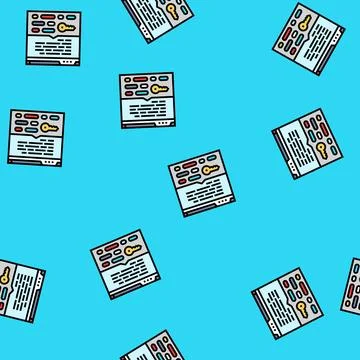 Keywords seo vector seamless pattern Illustrazione stock