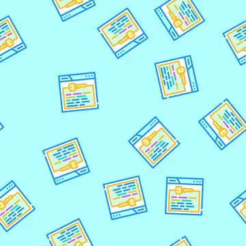 Keywords seo vector seamless pattern Stock Illustration