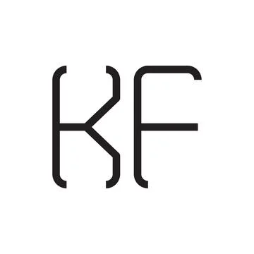 Kf initial letter vector logo icon Stock Illustration
