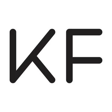Kf initial letter vector logo Stock Illustration