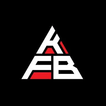 KFB triangle letter logo design with triangle shape. KFB triangle logo desi.. Illustrazione stock