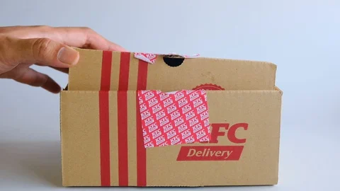 KFC Lunch Box Stock Footage 127676766