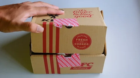 KFC Lunch Box Stock Footage 127676845