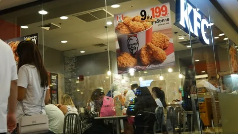 KFC Restaurant in Bangkok Видео 118767386