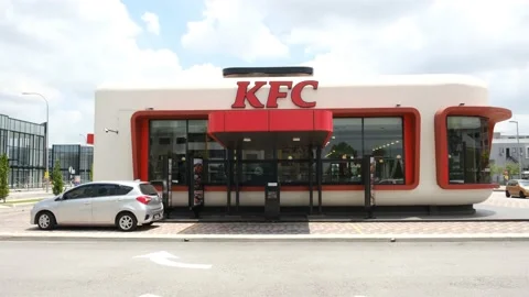 KFC Retro Drive Thru Stock Footage 172008442