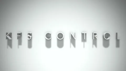 Kfs control 3D title animation with shadows on a white background Stock Footage 297389099