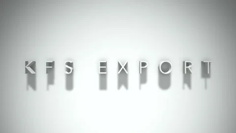 Kfs export 3D title animation with shadows on a white background Stock Footage 297389105