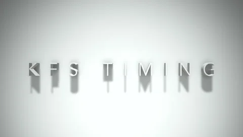 Kfs timing 3D title animation with shadows on a white background Stock Footage 297389141