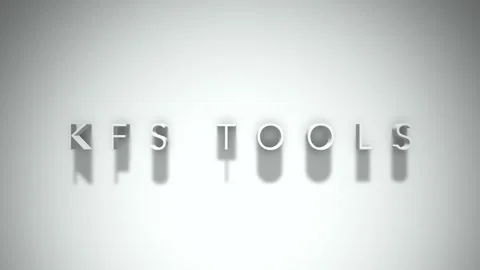 Kfs tools 3D title animation with shadows on a white background Stock Footage 297389146