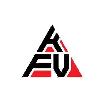KFV triangle letter logo design with triangle shape. KFV triangle logo desi.. Illustrazione stock