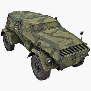 KFZ 247 Armored Car Germany World War II 2 3D Model