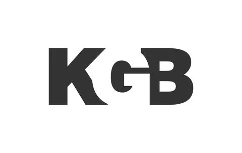 KGB logo design. Initial letter K G B bold font style for tech startups, co.. Stock Illustration