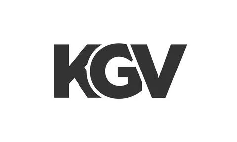 KGV logo design template with strong and modern bold text. Initial based ve.. Stock Illustration