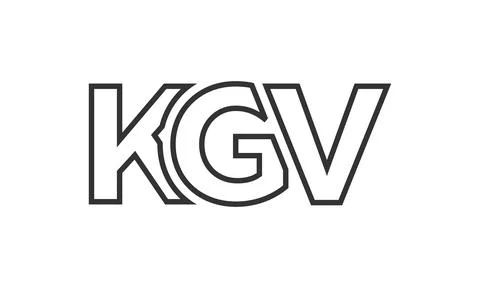 KGV logo design template with strong and modern bold text. Initial based ve.. Stock Illustration