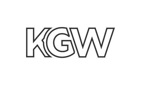 KGW logo design template with strong and modern bold text. Initial based ve.. Stock Illustration