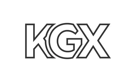 KGX logo design template with strong and modern bold text. Initial based ve.. Stock Illustration