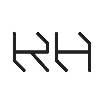 Kh initial letter vector logo icon Stock-Illustration