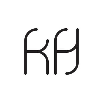 Kh initial letter vector logo icon Illustrazione stock