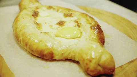 Khachapuri in slow motion Stock Footage 82043065
