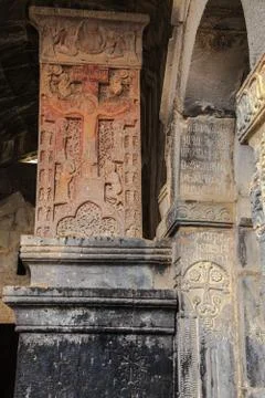 Khachkar at haghpat monastery Stock Photos