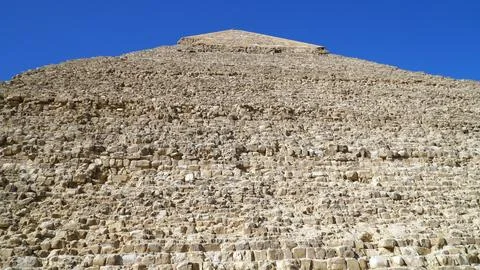 Khafre Pyramid Close Up. The Second Largest at Giza Pyramid Complex in Egypt. Stock Photos