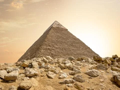 Khafre pyramid in Egypt Stock Photos