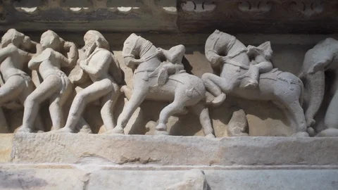 Khajuraho temple Stock Footage 111386093