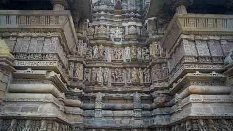 Khajuraho temple Stock Footage 111387380