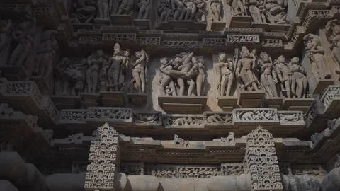 Khajuraho temple Stock Footage 111387580
