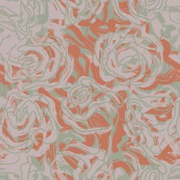 Khaki Abstract Floral seamless pattern design Stock Illustration