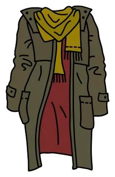 The khaki coat Stock Illustration
