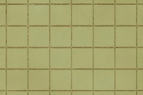 Khaki colored ceramic tile texture, background with square geometric patter.. Stock Photos