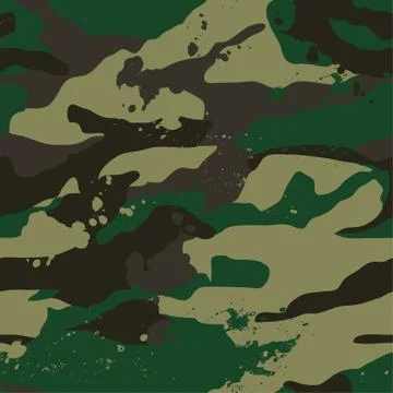 Khaki jungle camouflage pattern. Stock Illustration