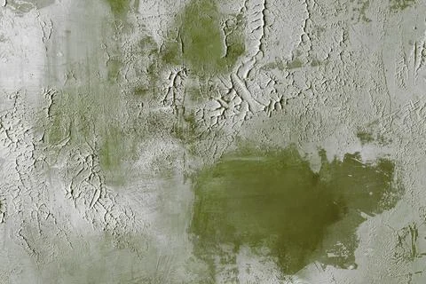 Khaki plaster texture with rough decorative surface, visible brush strokes .. Stock Photos