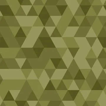 Khaki seamless pattern with triangular protection ornament Stock Illustration