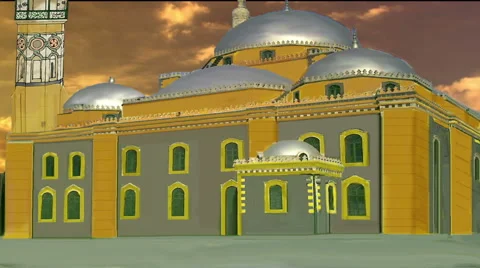 Khalid Ibn Al-Walid Mosque Syria Stock Footage 45967071