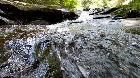 Kham Hom Waterfall, the waterfall is in Sakon Nakhon province Stock Footage 219020385