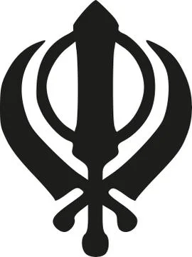 Khanda Sikh icon Stock Illustration